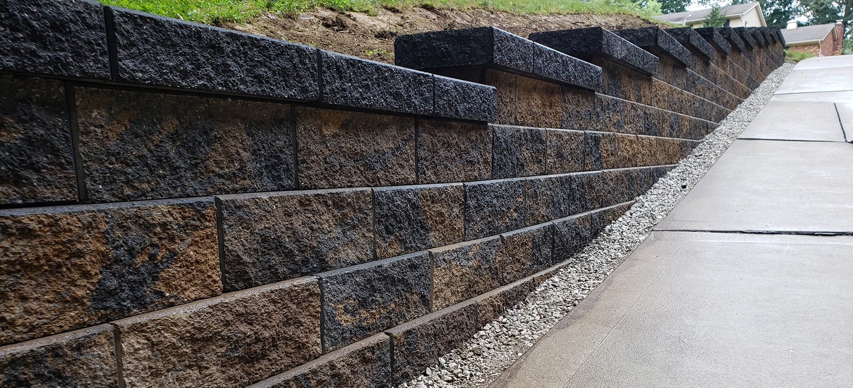 McGinn Hardscaping - Versa-Lok Black Walnut Retaining Wall